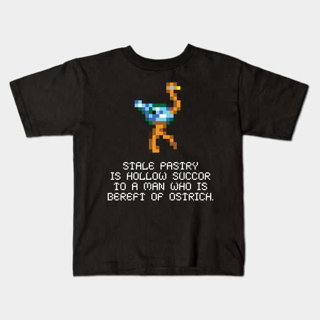 Glen the Battle Ostrich Kids T-Shirt by LeftWingPropaganda